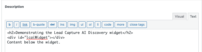 Example result